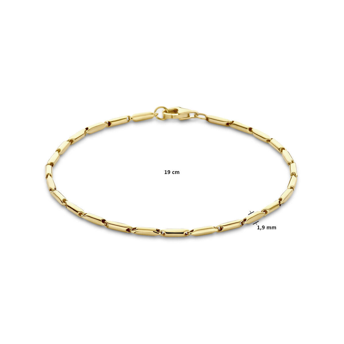 pulsera 1,9 mm 19 cm 14K oro amarillo