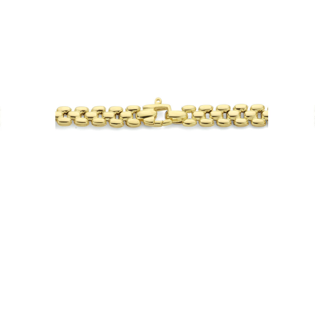 collier panter 6,9 mm 43 cm 3 micron zilver verguld (geel)