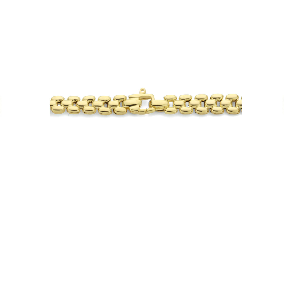collar pantera 6,9 mm 43 cm 3 micrones plata chapado en oro amarillo