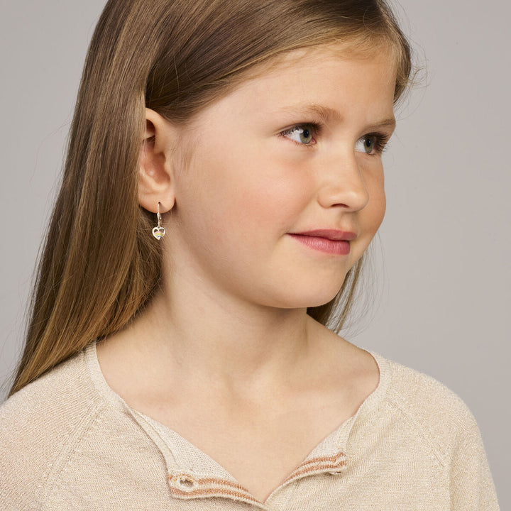 oorhangers hart emaille zilver gerhodineerd