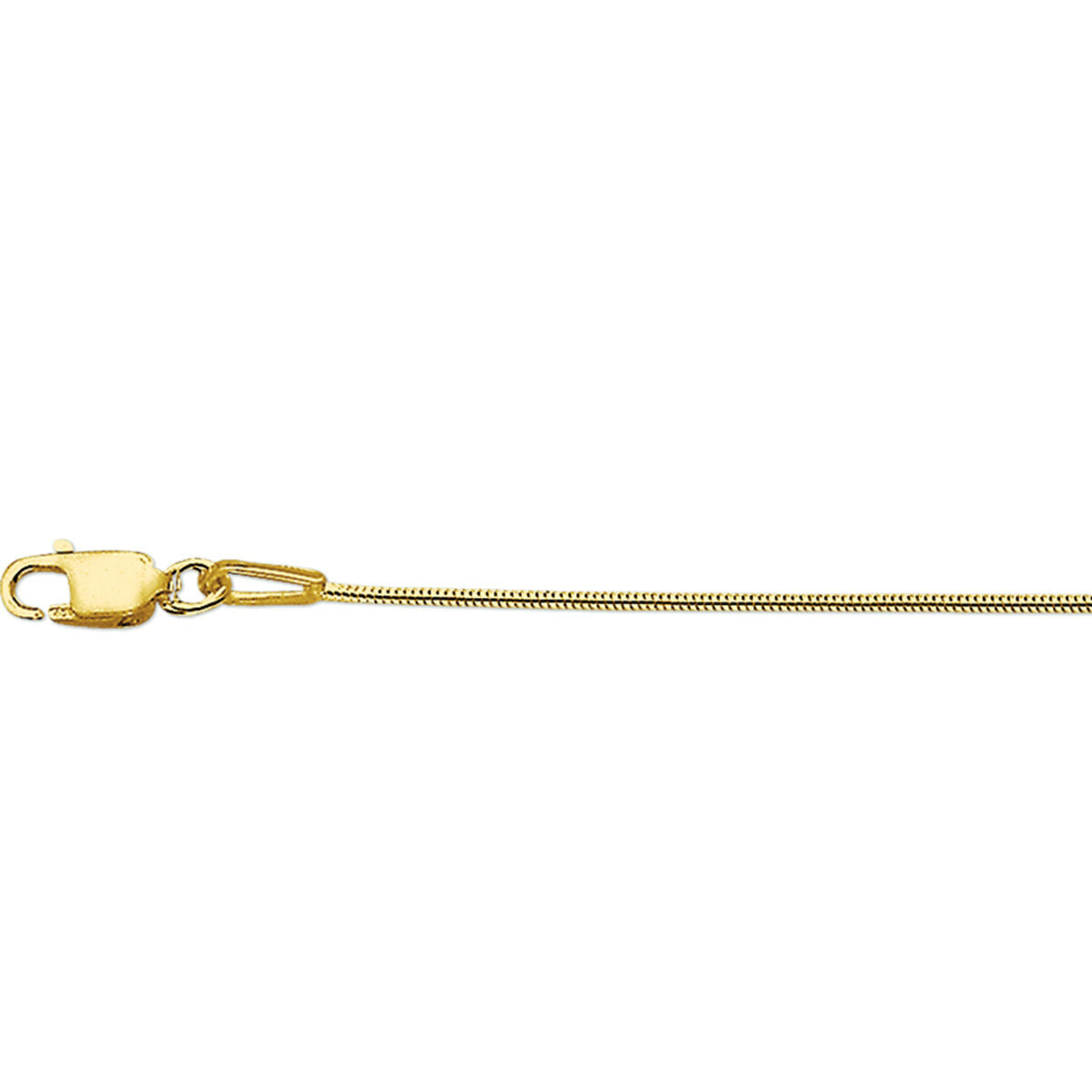 Collar de serpiente de 0,9 mm en oro amarillo de 14 quilates.