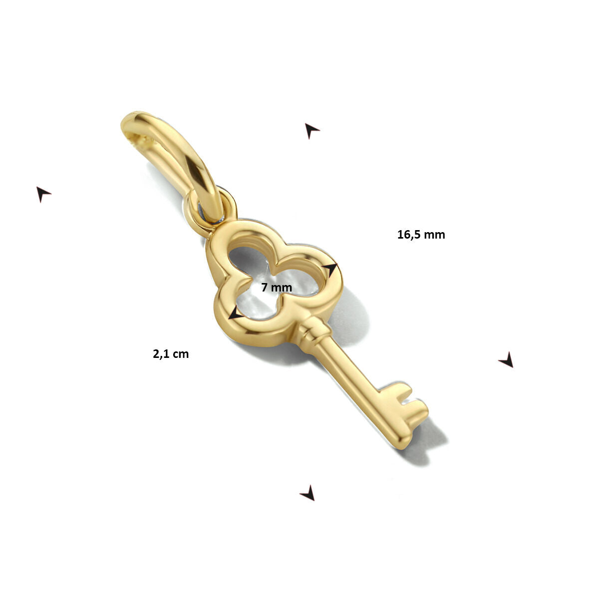 colgante llave 14K oro amarillo