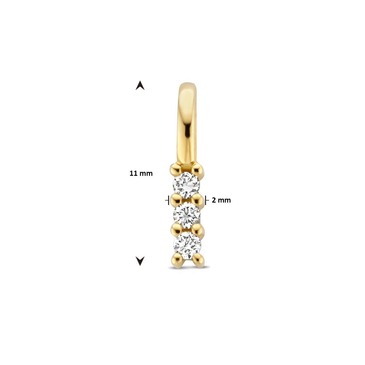colgante diamante 0.05ct h si oro amarillo 14K
