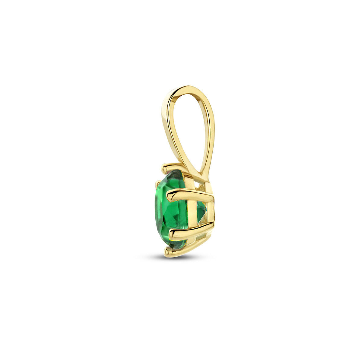 colgante con piedra de nacimiento circonita en oro amarillo de 14K