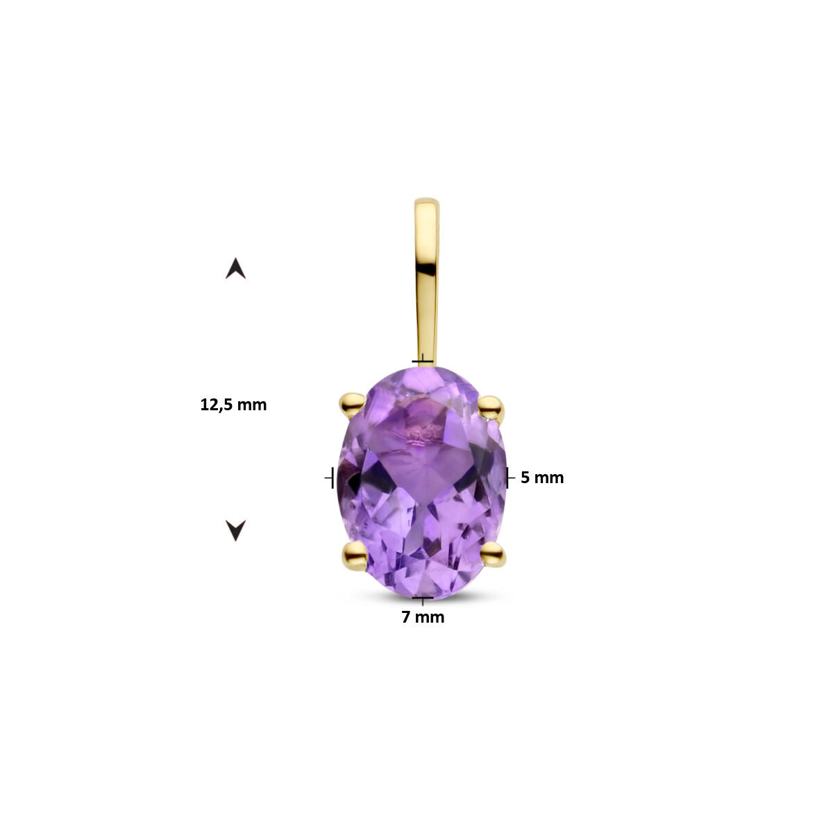 colgante con piedra de nacimiento 14K oro amarillo