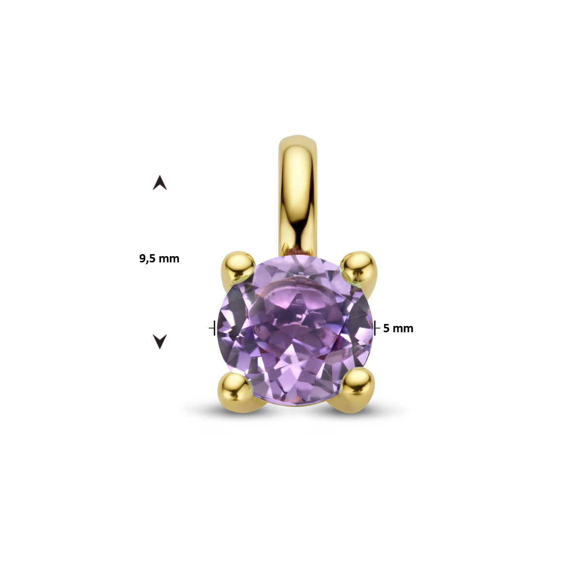 colgante de amatista 14K oro amarillo