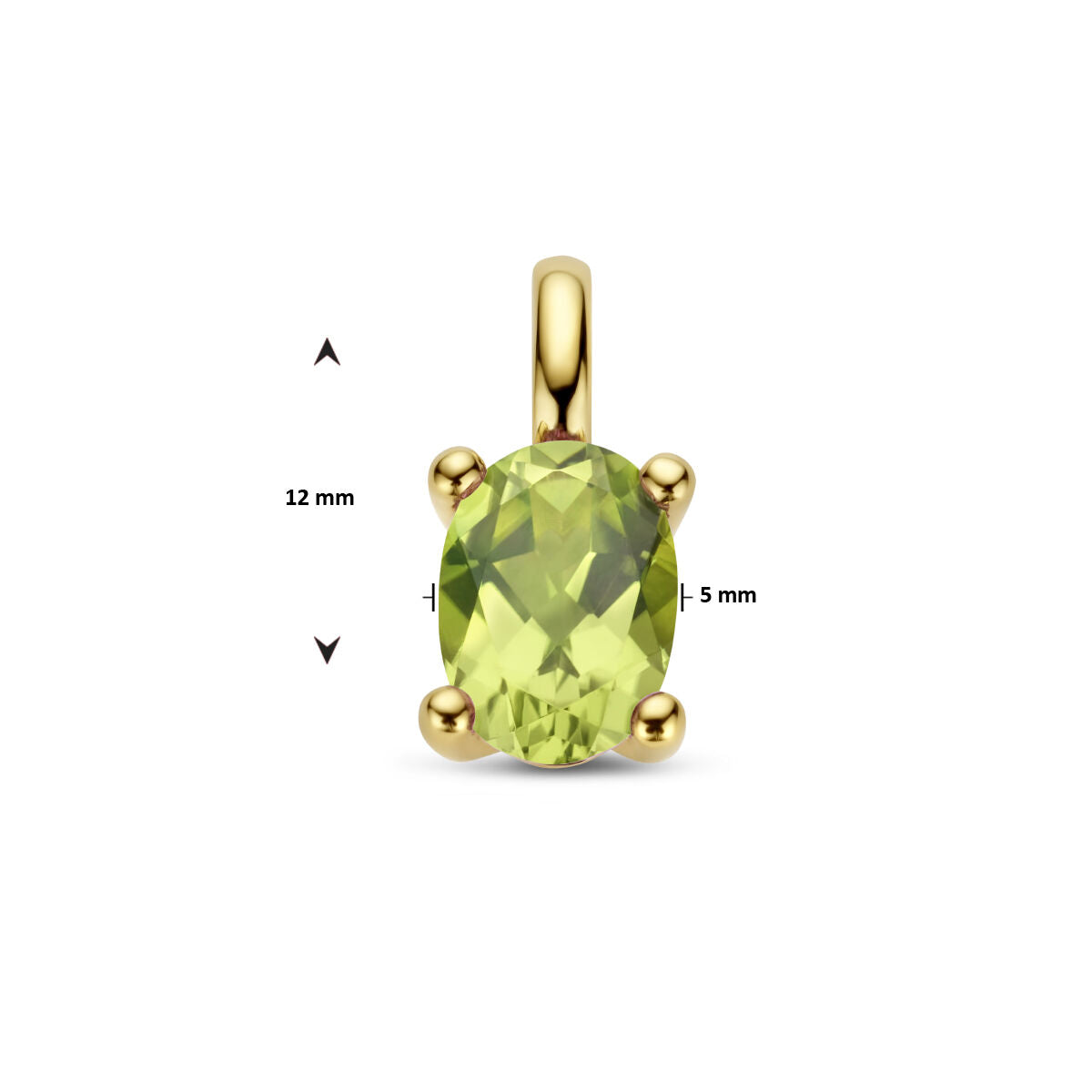 colgante peridoto 14K oro amarillo