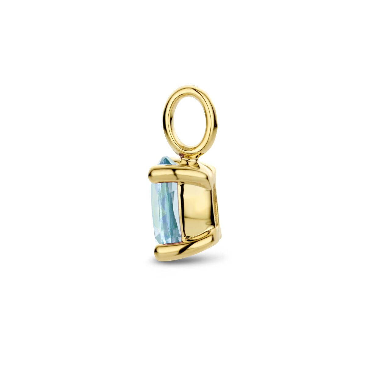 colgante topacio azul 14K oro amarillo