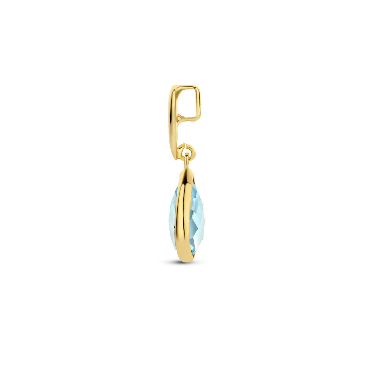 colgante topacio azul 14K oro amarillo