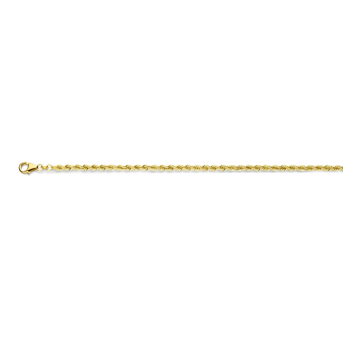 cordón de 3,3 mm en oro amarillo macizo de 14 quilates