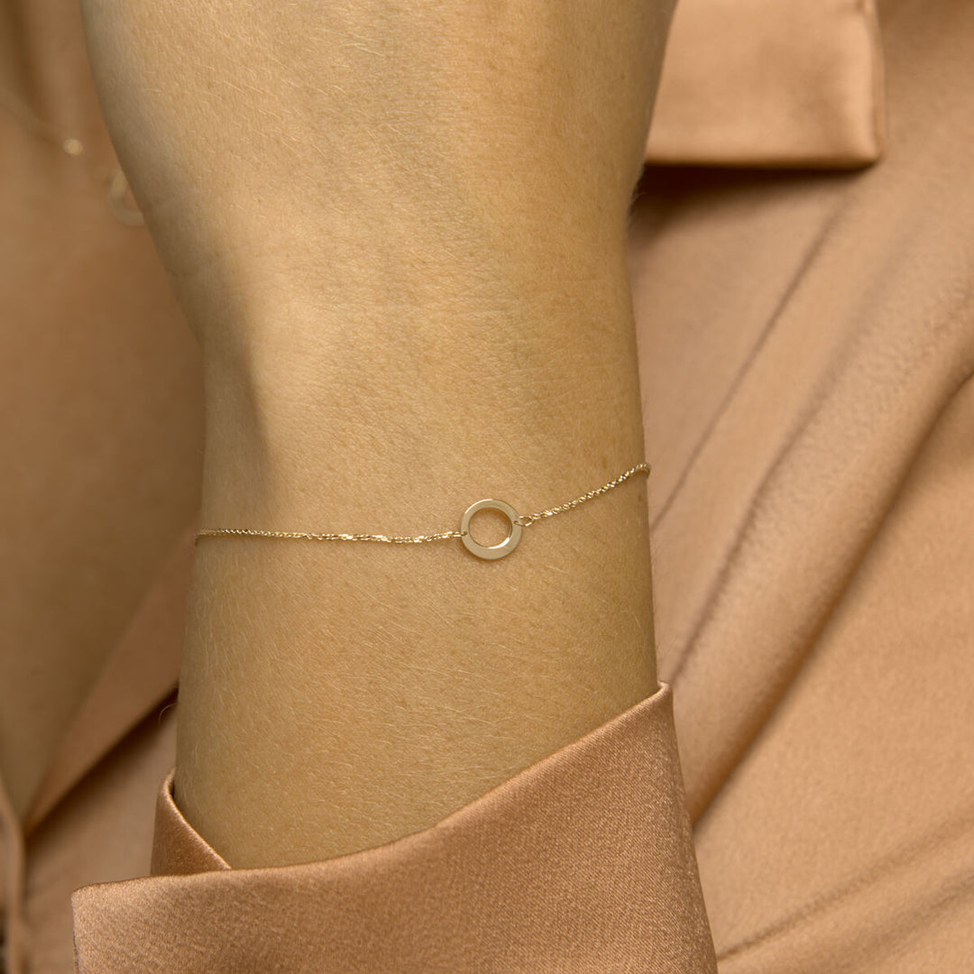 armband rond 16,5 - 17,5 - 18,5 cm 14K geelgoud