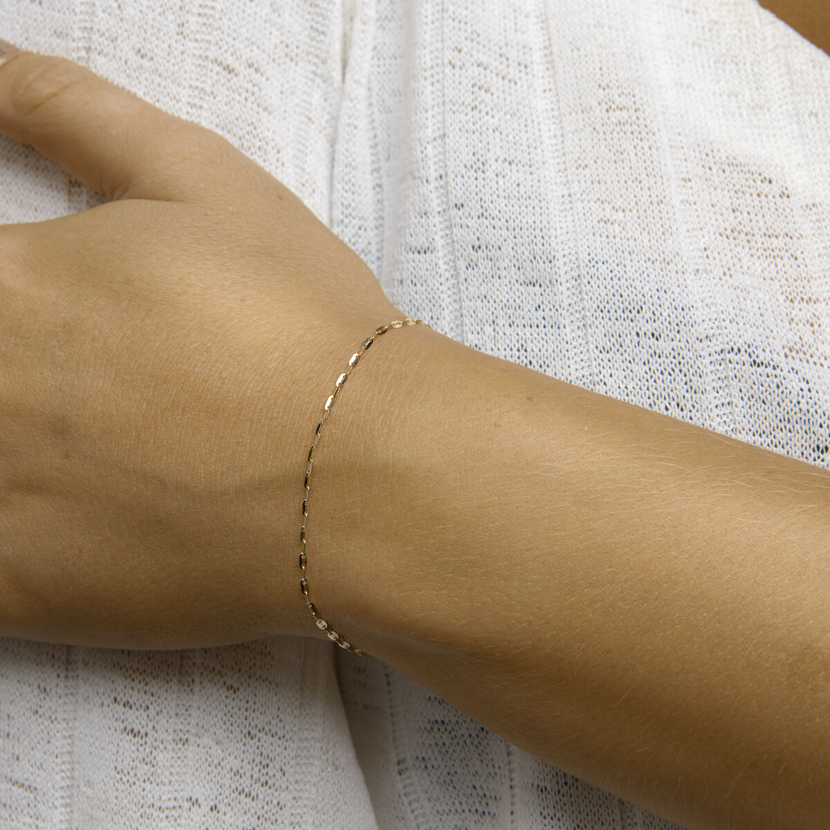 pulsera placas 1,5 mm 16 - 17 - 18 cm 14K oro amarillo