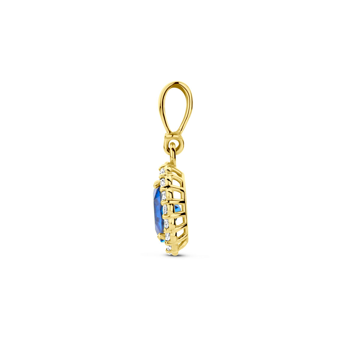 colgante con piedra de nacimiento circonita 14K oro amarillo