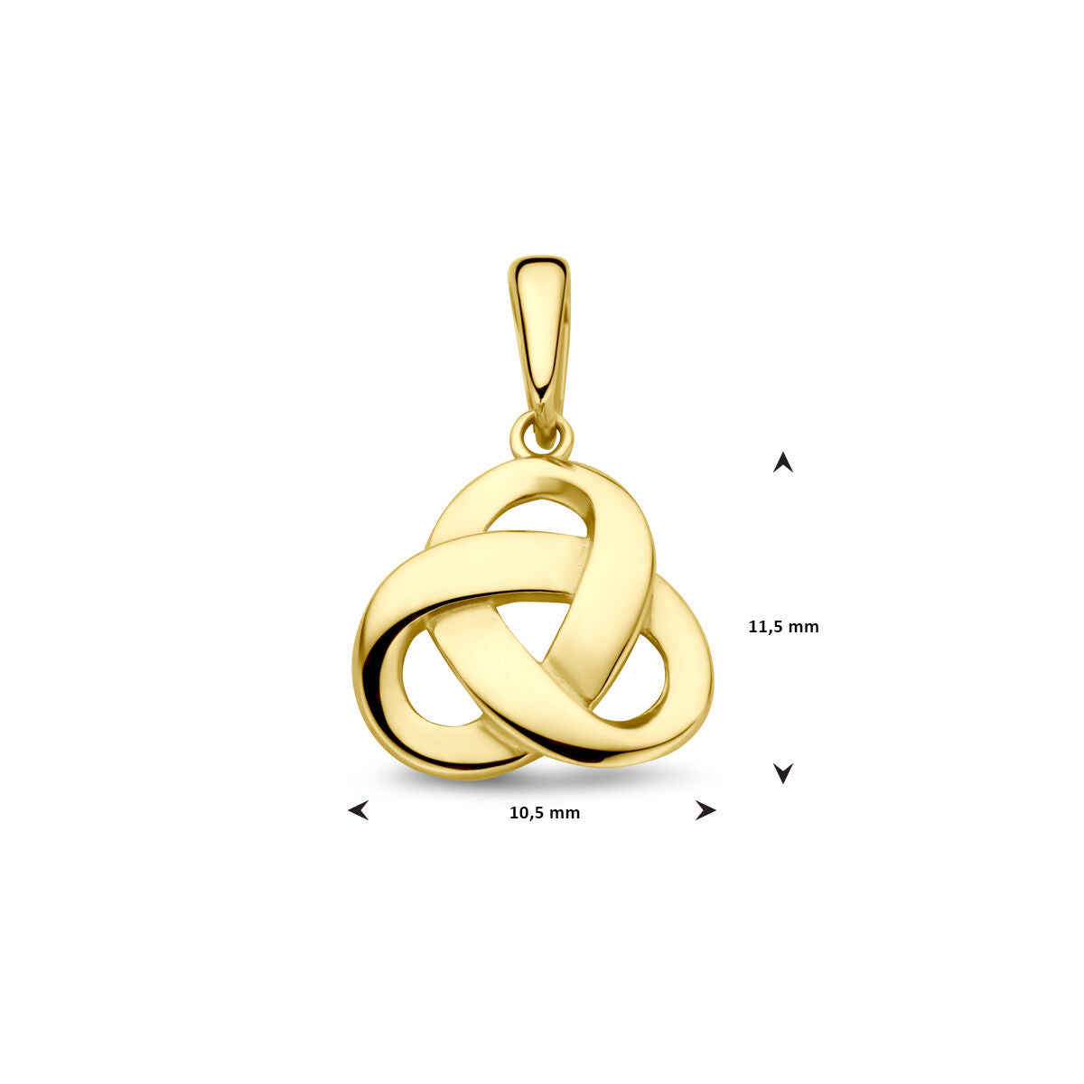 colgante nudo 16 mm 14K oro amarillo