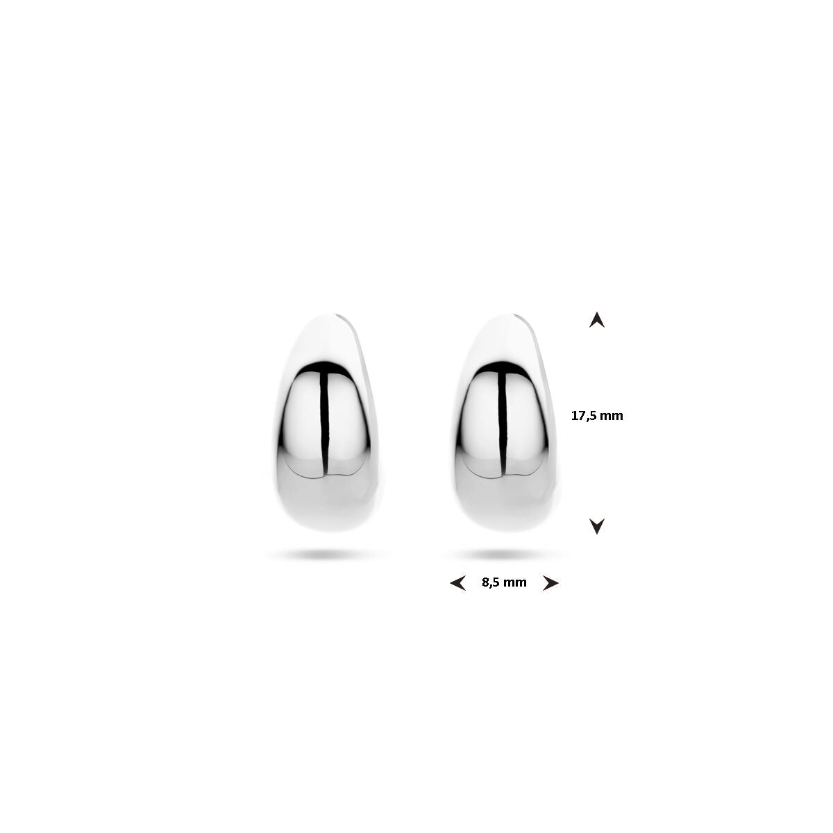 aros 17,5 mm plata rodiado