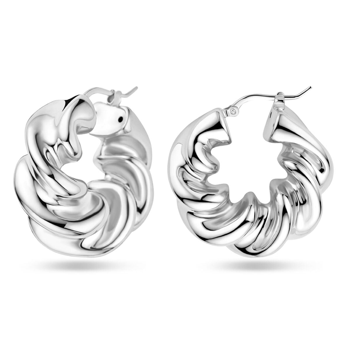 aros retorcidos 30 mm plata rodiado