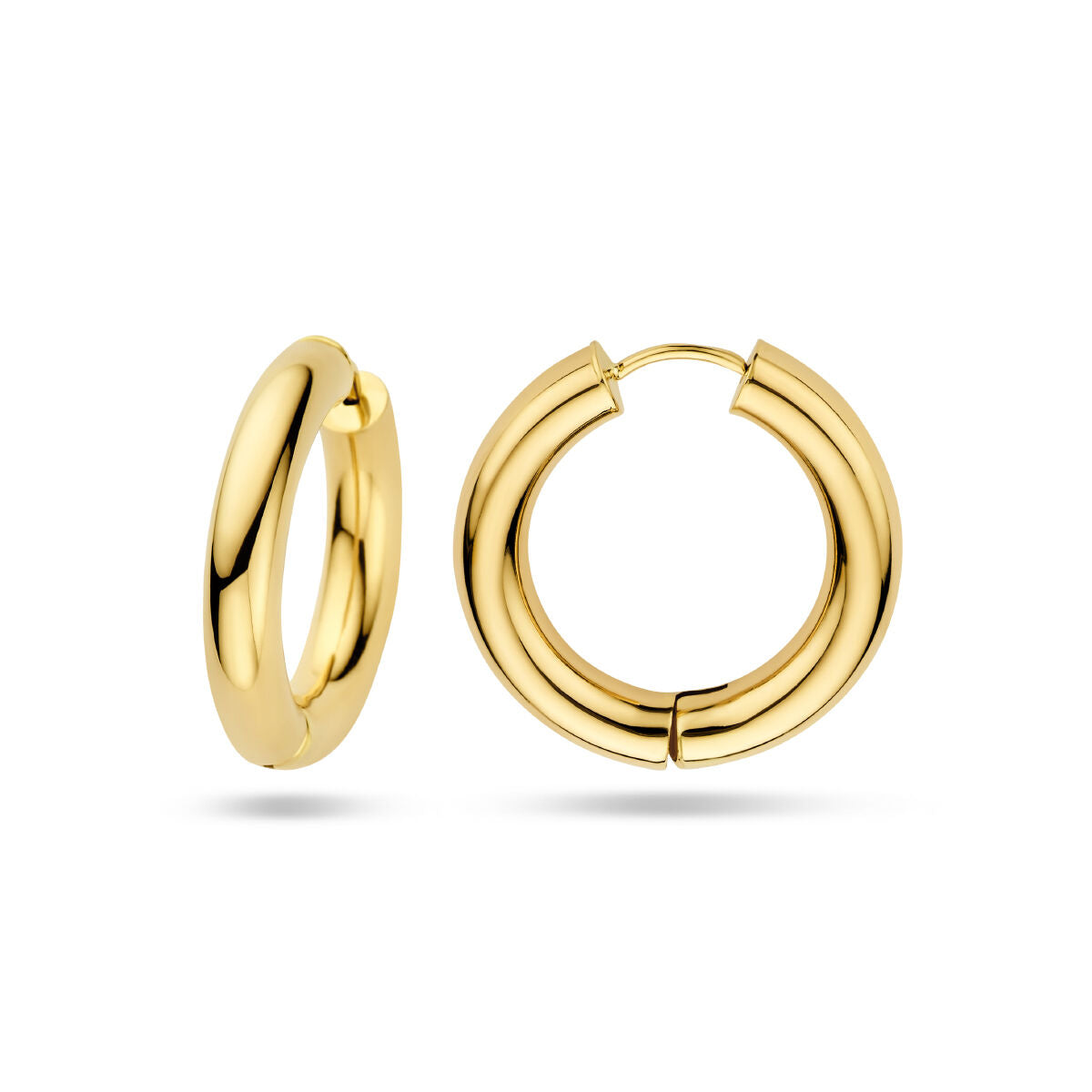 aros 4,0 mm tubo redondo oro amarillo 14K