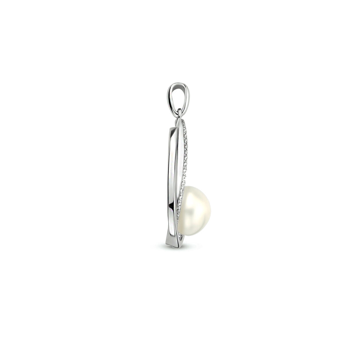 colgante perla circonita plata rodiada