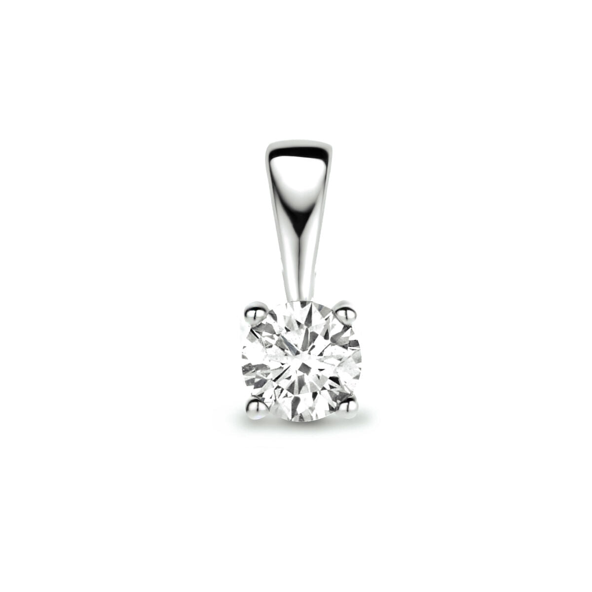 colgante diamante h si 14K oro blanco