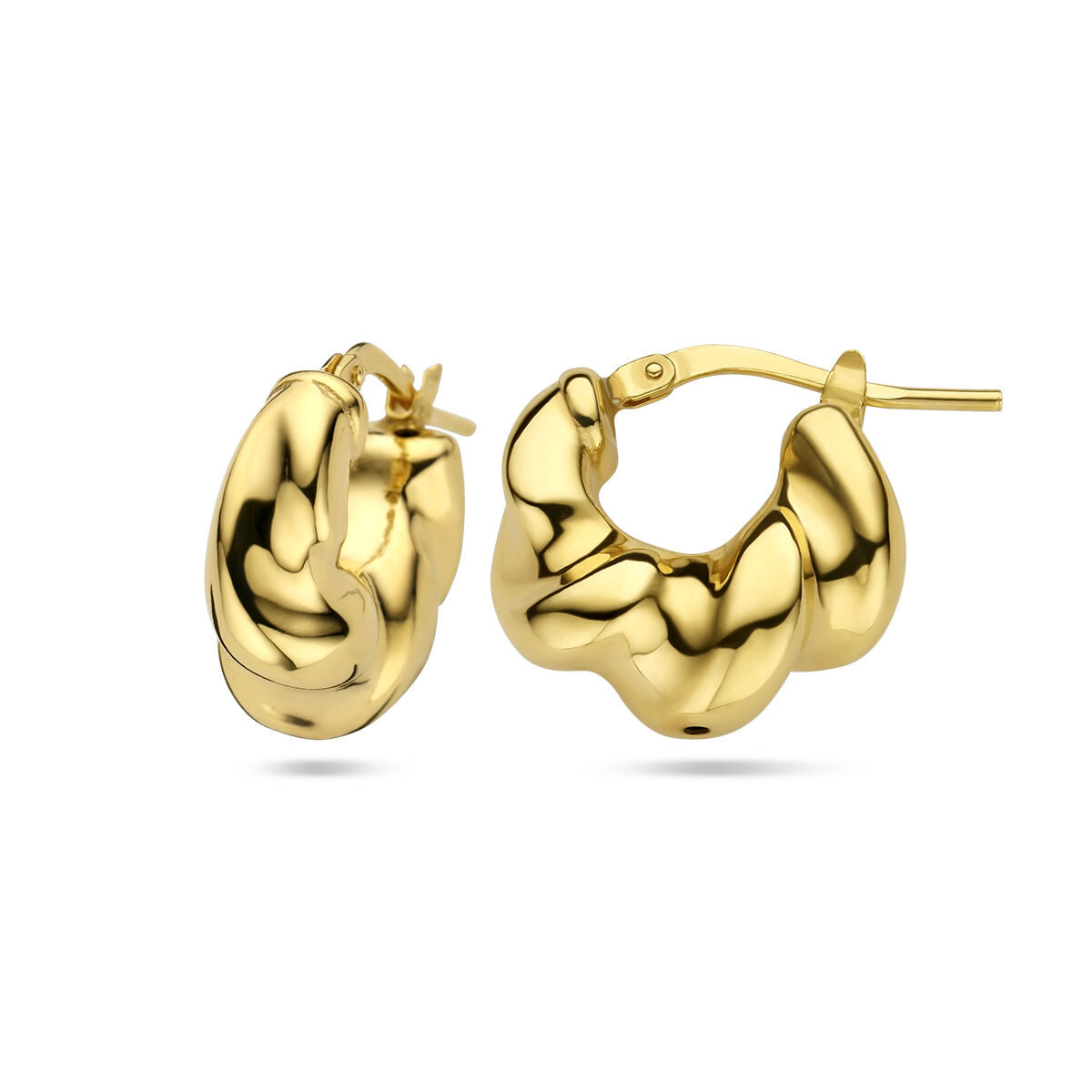 aros 1 micrón plata chapado en oro amarillo