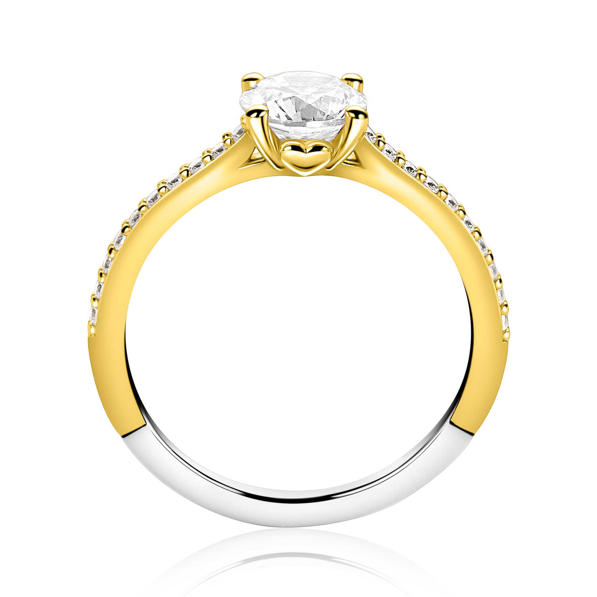 Anillo chapado en oro ZIR2696Y