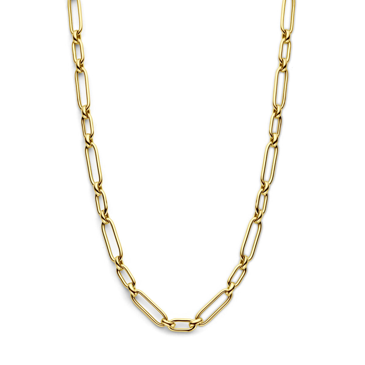 Collar de eslabones dorado de 6,0 mm, con longitud ajustable de 42 + 3 cm.