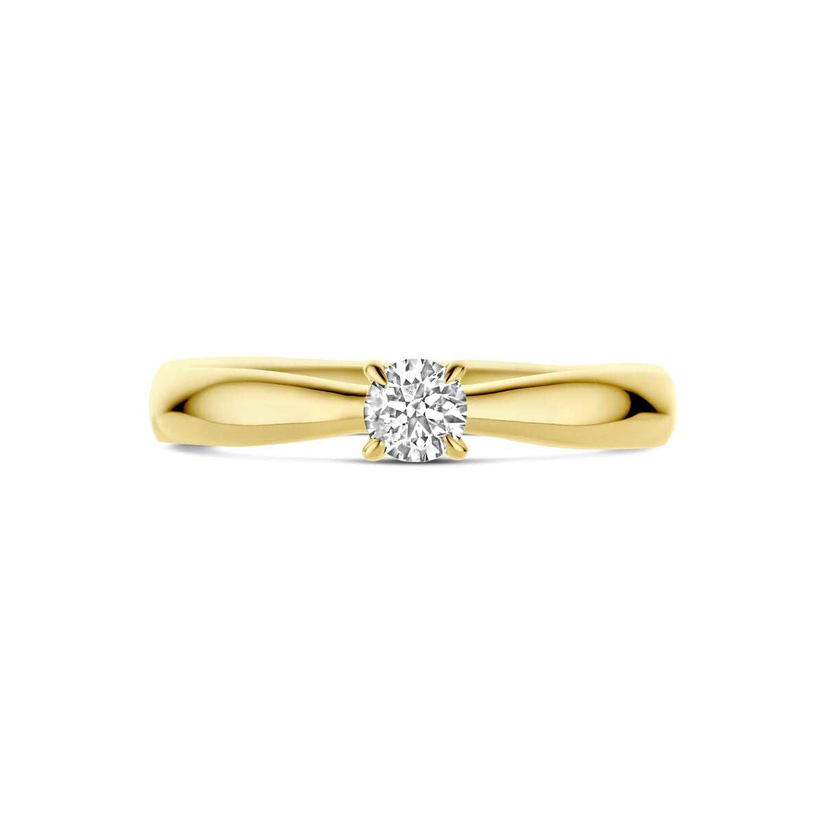 anillo de compromiso diamante 0.25ct h si oro amarillo 14K