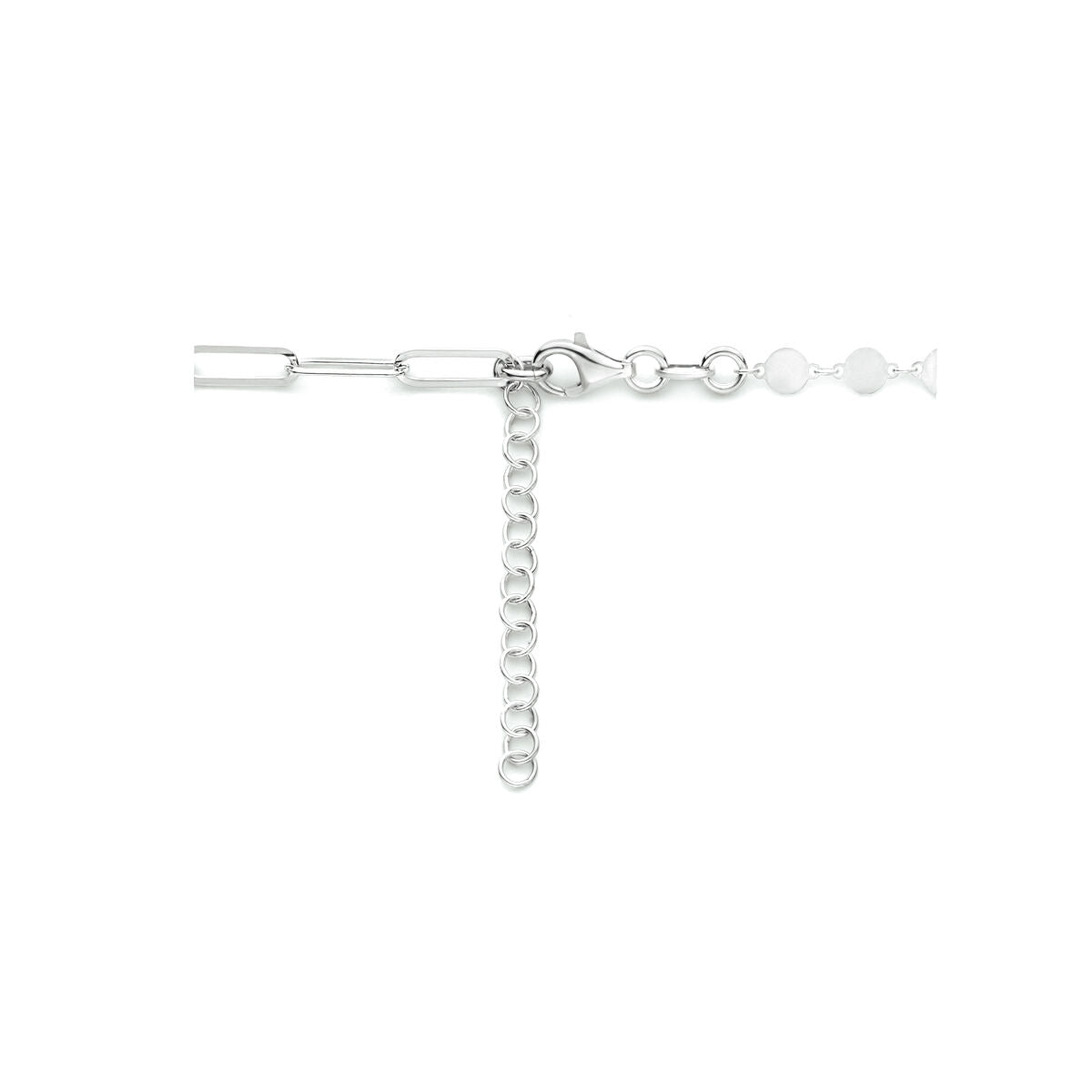 collar de corazones 40 + 4 cm plata rodiada