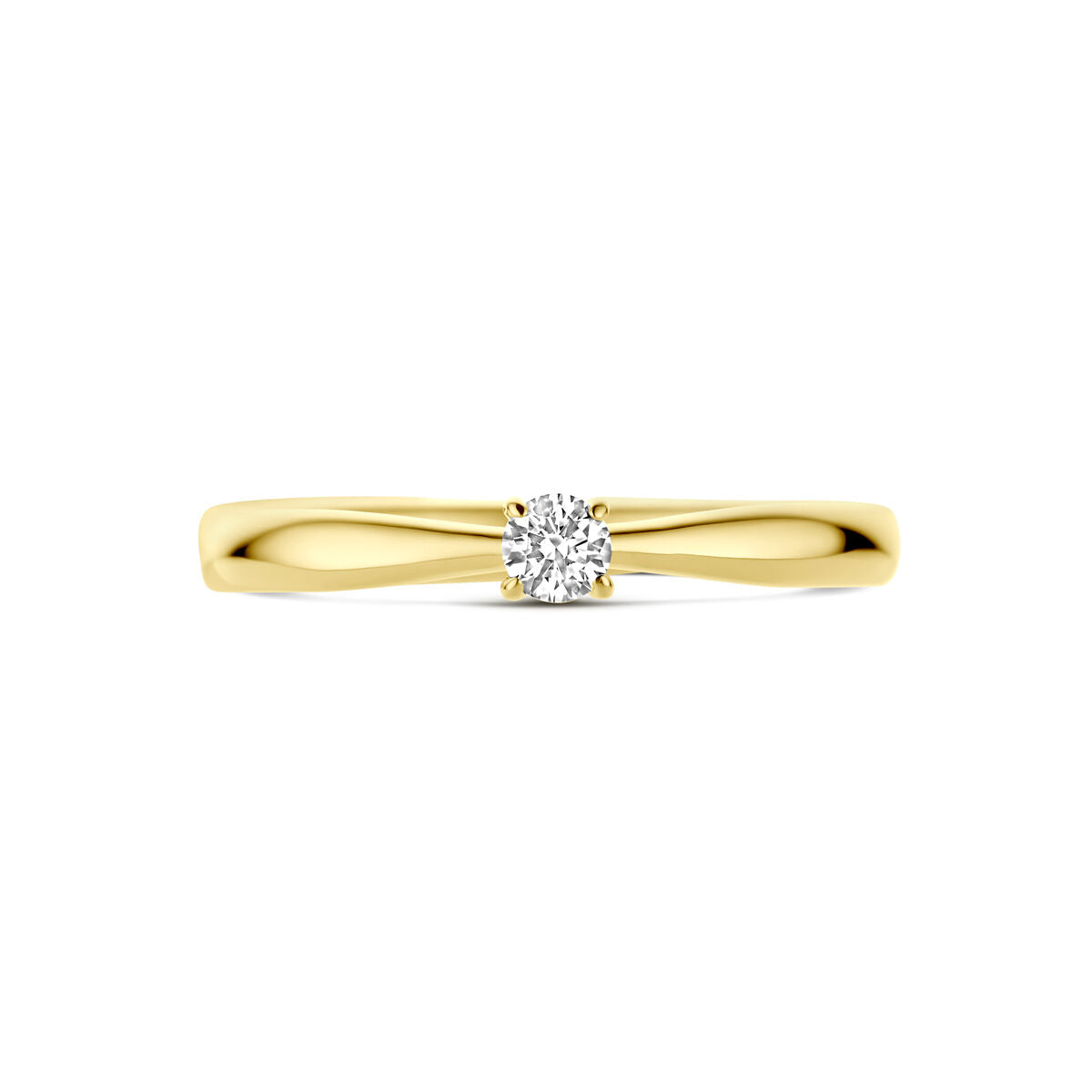 anillo de compromiso diamante 0.10ct h si oro amarillo 14K