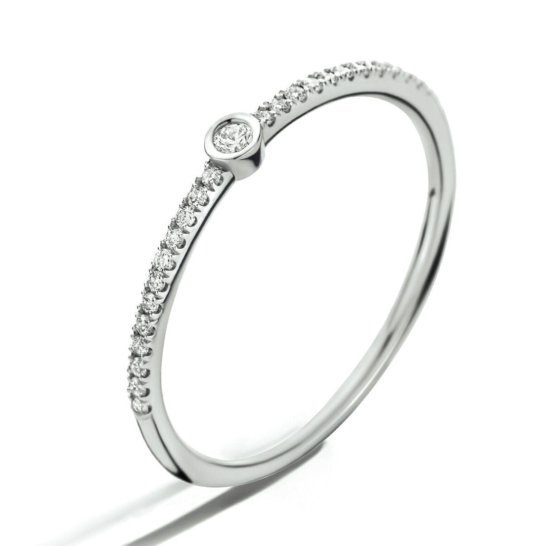 ring diamant 0.115ct h si 14K witgoud