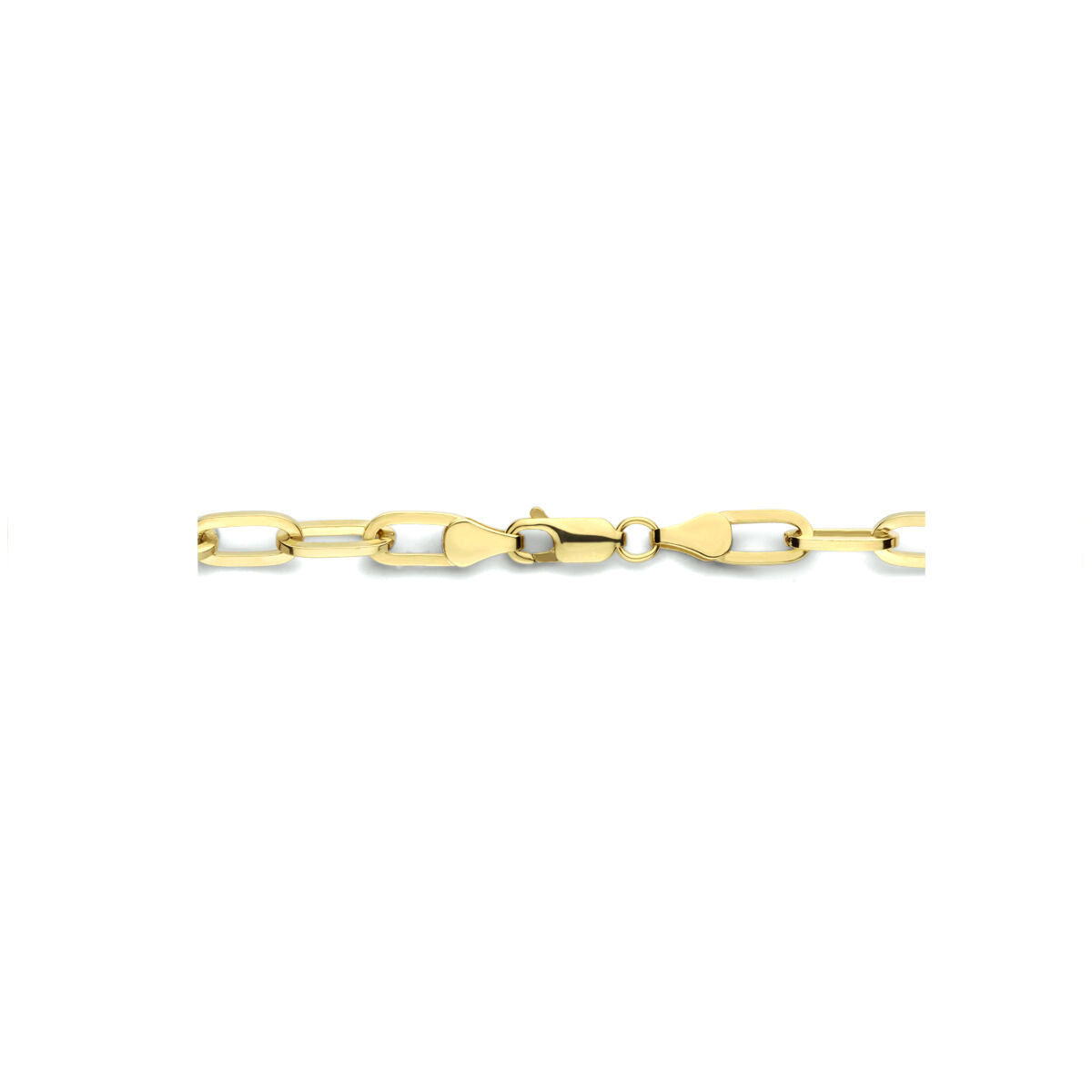 collar paperclip plano macizo 5,0 mm 45 cm Zilgold (oro amarillo con núcleo de plata)