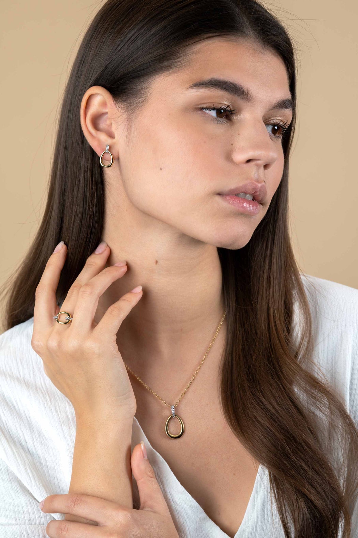 Zinzi Pendientes Chapado en Oro Zio1709 Y