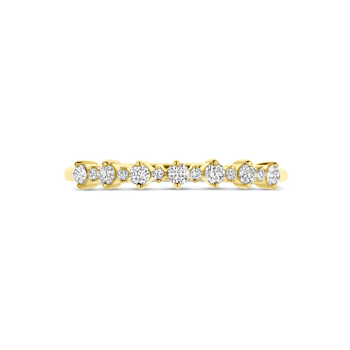 anillo diamante cultivado en laboratorio 0.23ct h si oro amarillo 14K
