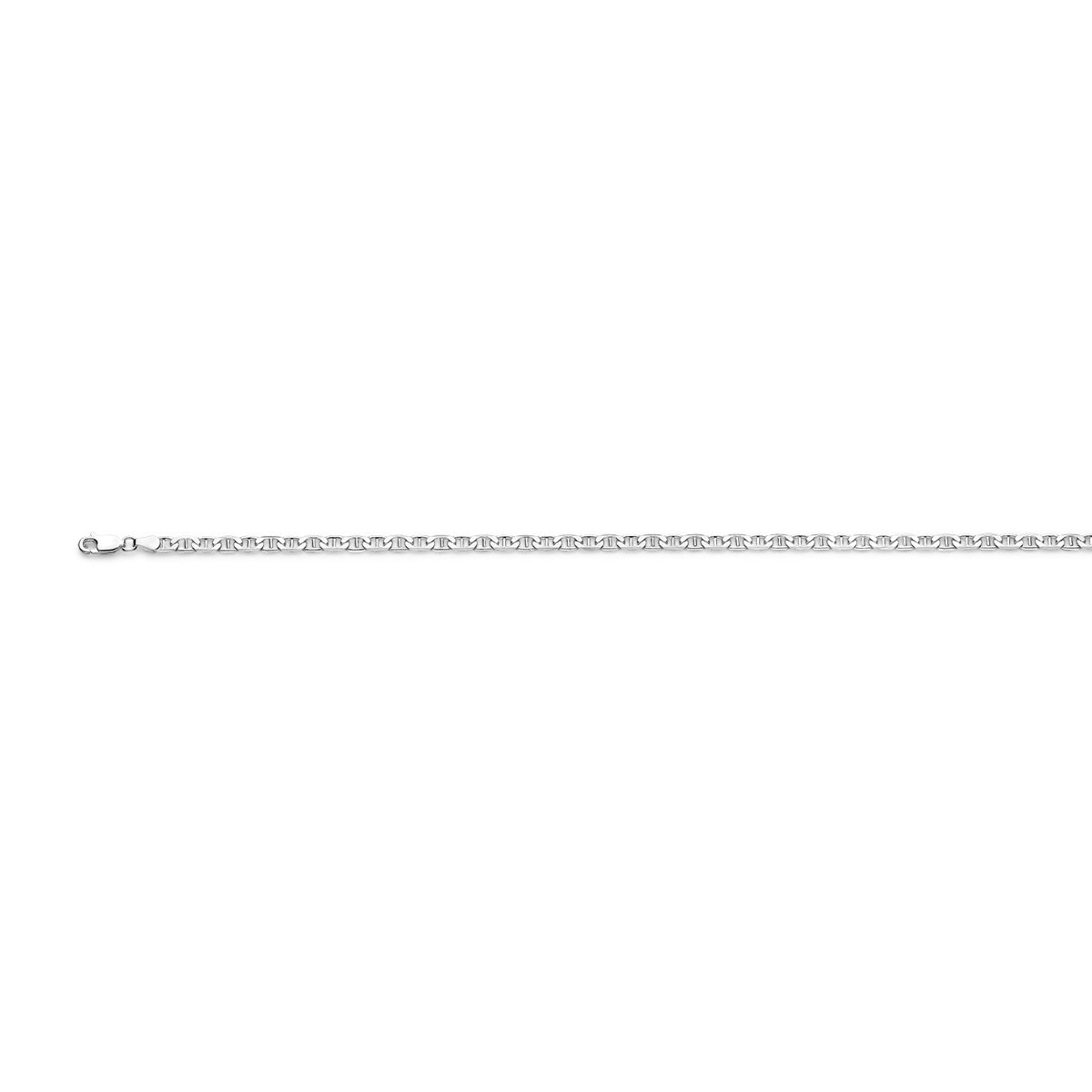 cadena de ancla de 3,8 mm en plata blanca.