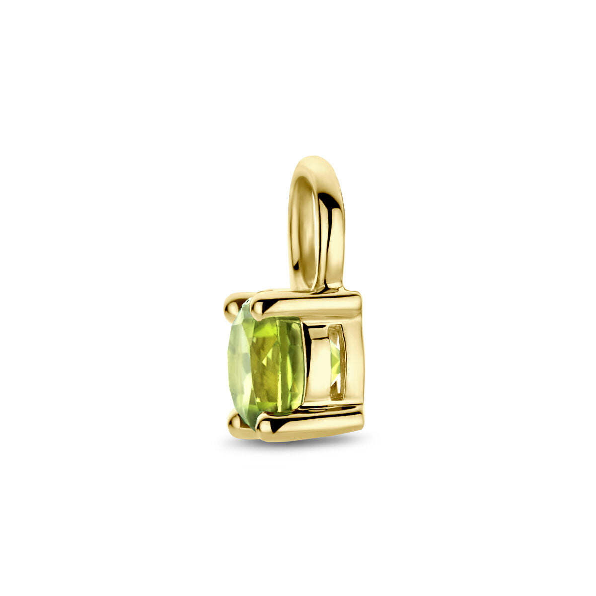 colgante de aro peridoto por pieza oro amarillo 14K