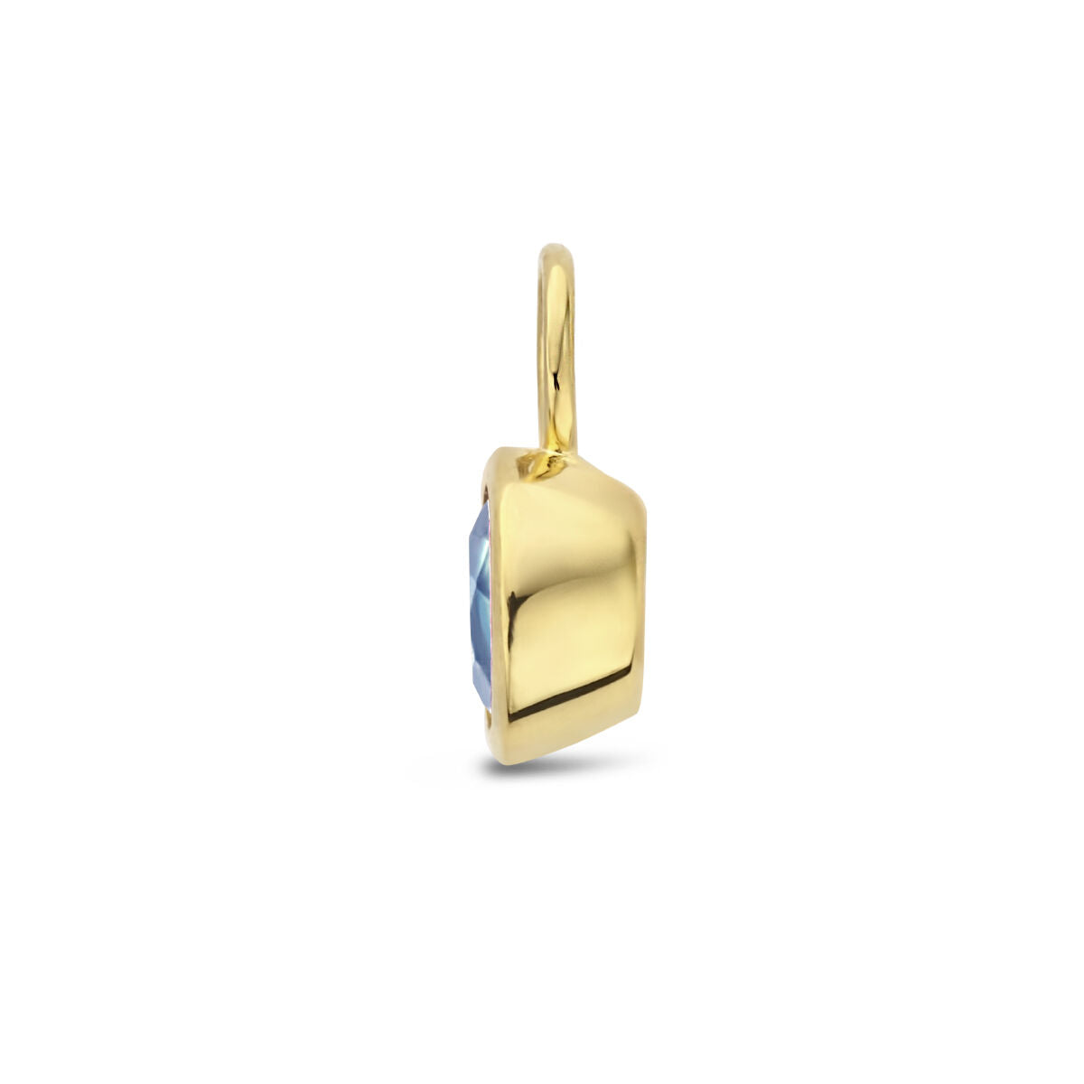 colgante de aro tanzanita por pieza oro amarillo 14K