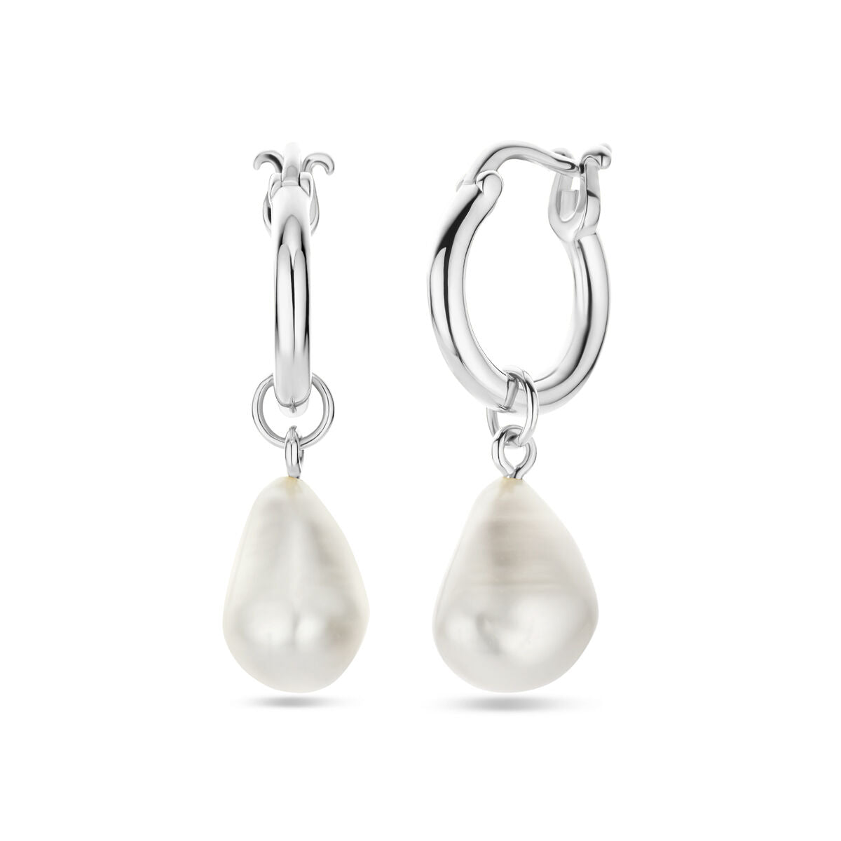 pendientes barrocos de perla 32 mm plata rodiada