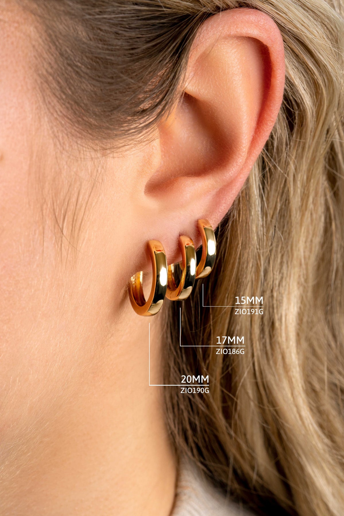 Zinzi Pendientes Chapado en Oro Zio191 G