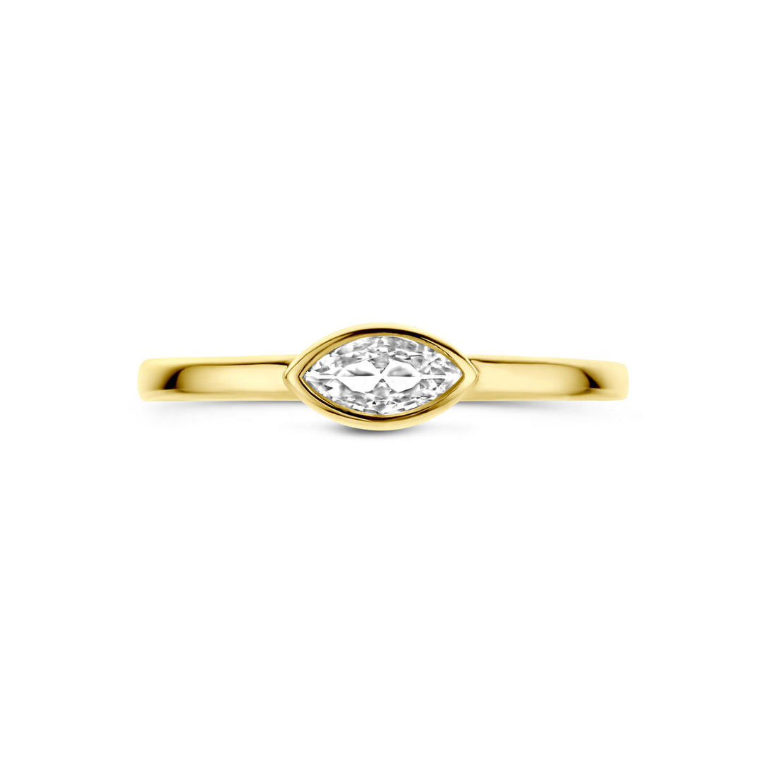 Seed ring zirkonia 14K geelgoud
