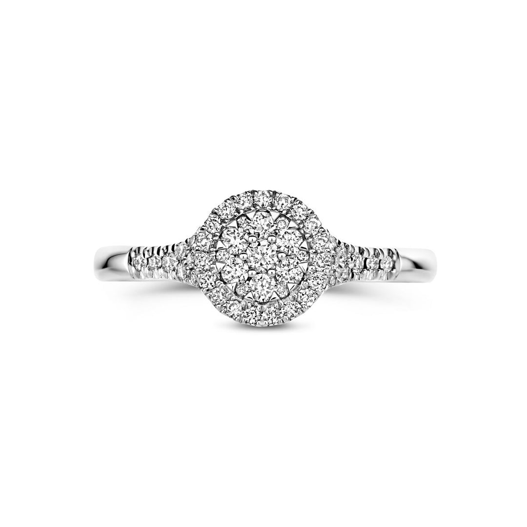 ring diamant 0.36ct h si 14K witgoud