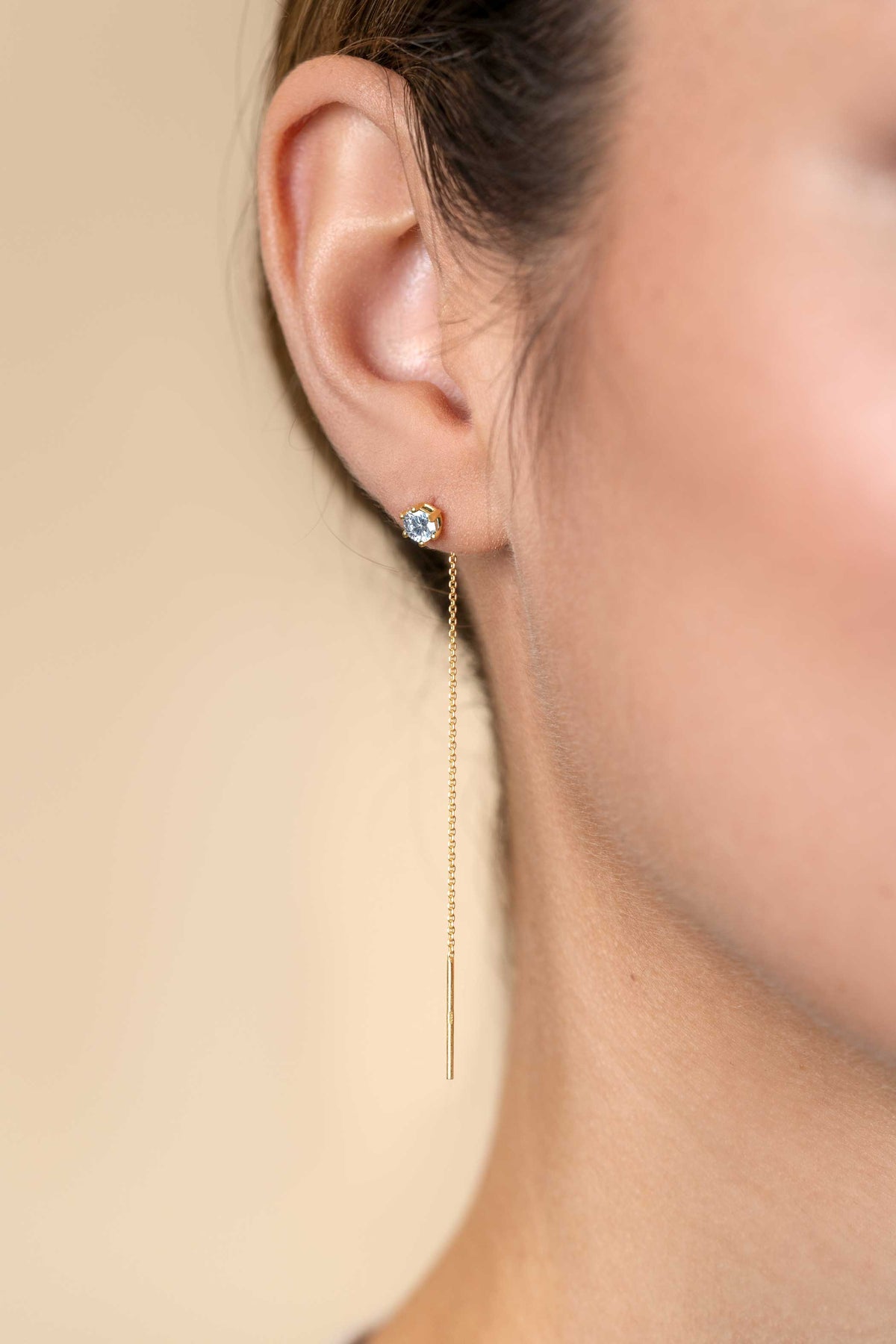 Zinzi Pendientes Plata chapado en oro Zio2576Y