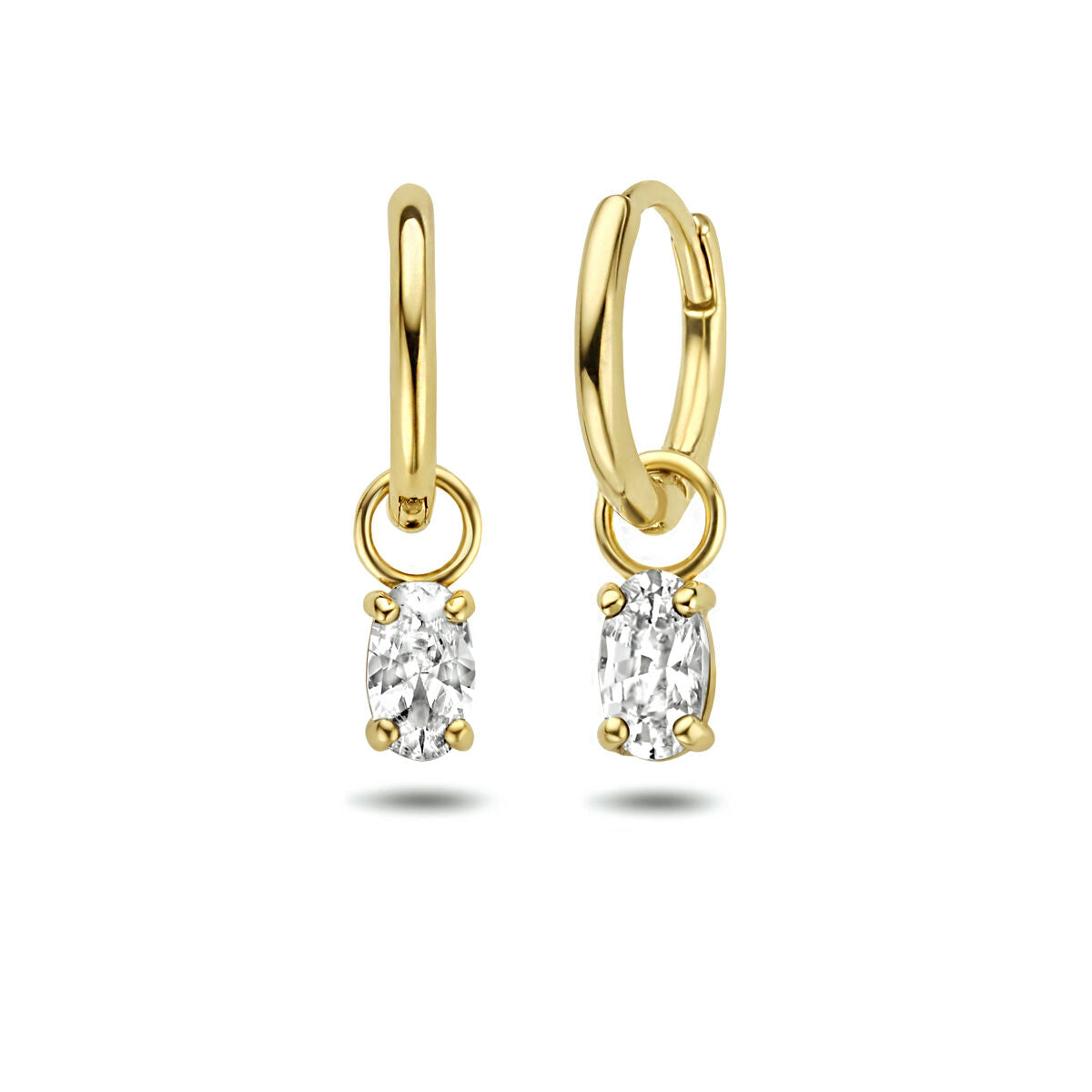 aros de zircón 14K oro amarillo