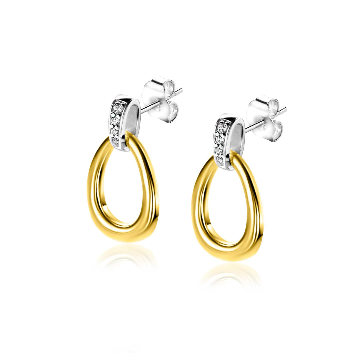 Zinzi Pendientes Chapado en Oro Zio1709 Y