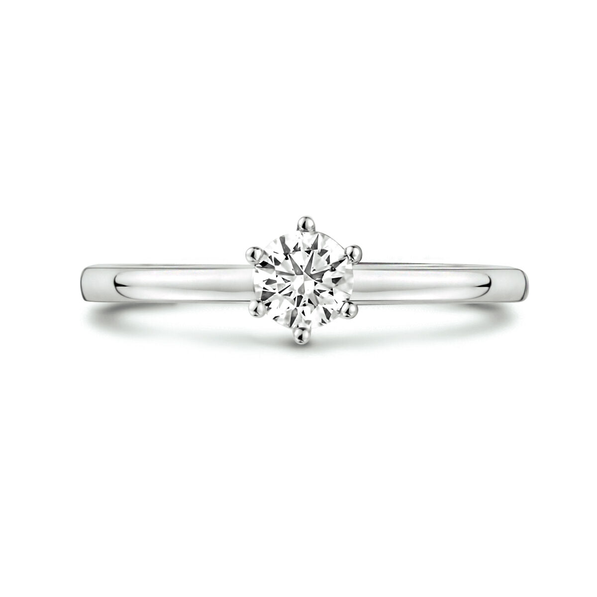 anillo diamante 0.25ct h si 14K oro blanco