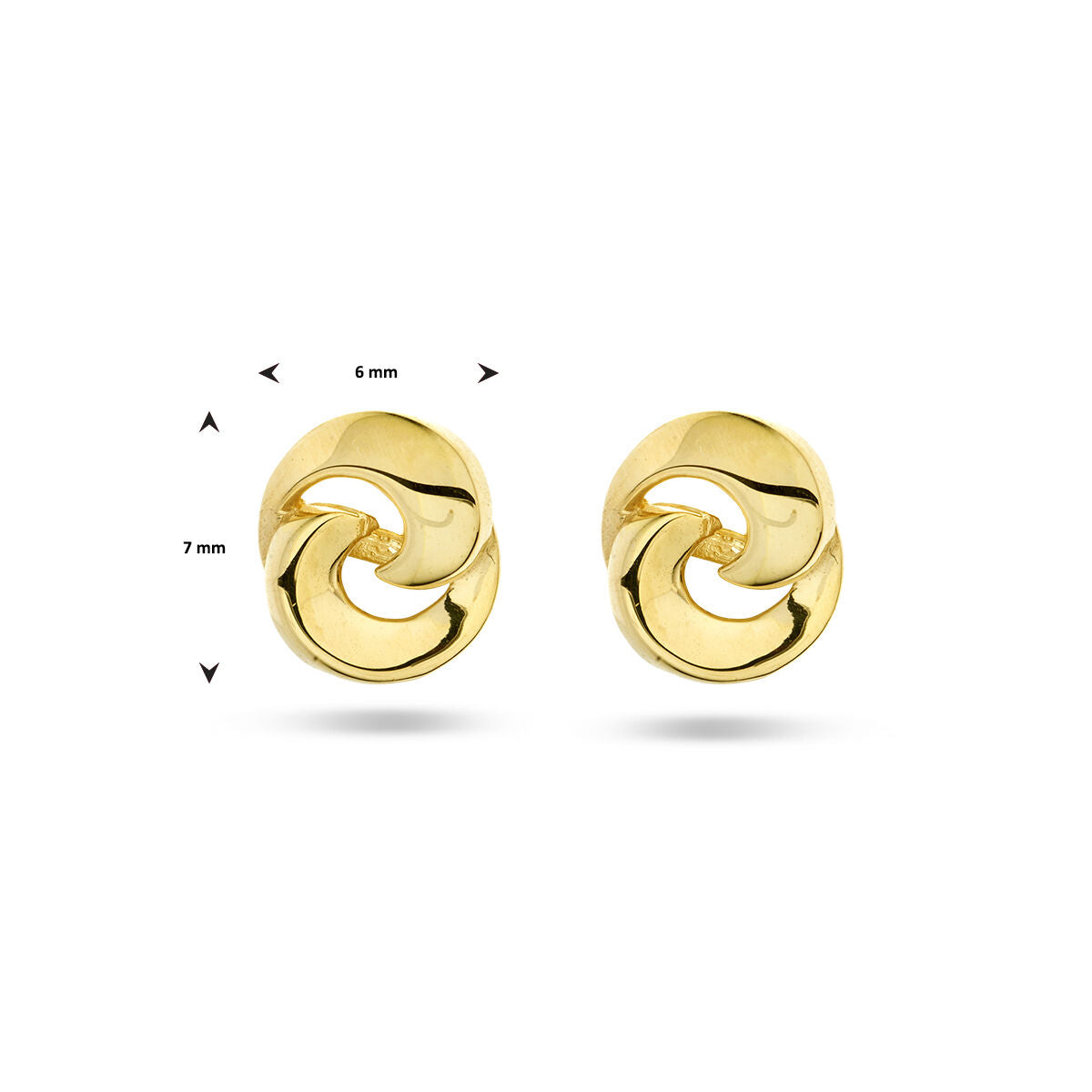 pendientes de botón 14K oro amarillo