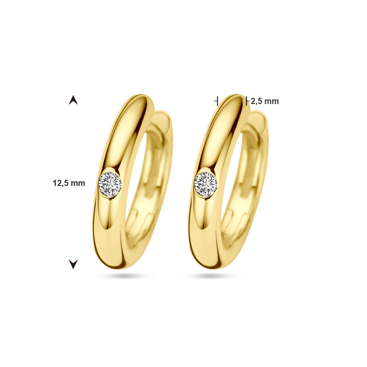 aros diamante 0.04ct (2x 0.02ct) h si oro amarillo 14K