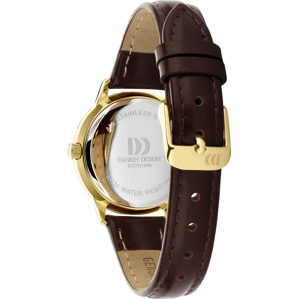 Danish design dames horloge bordeaux wijzerplaat - IV27Q1288