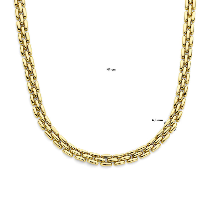 collier panter 6,5 mm 44 cm 14K geelgoud
