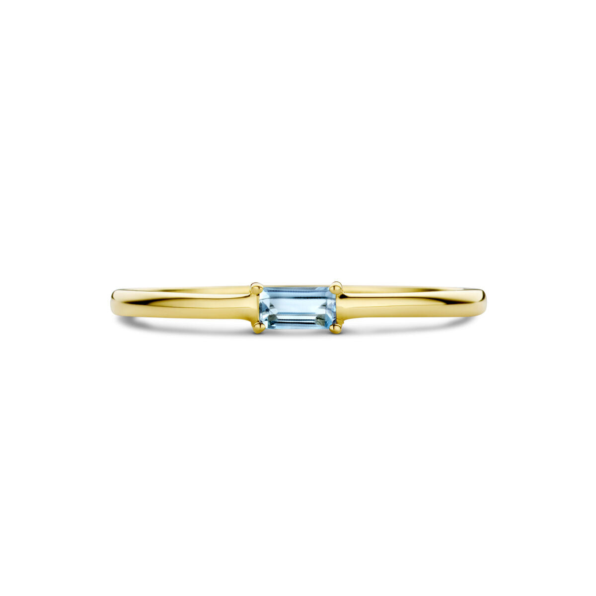 anillo con piedra de nacimiento topacio diciembre 14K oro amarillo