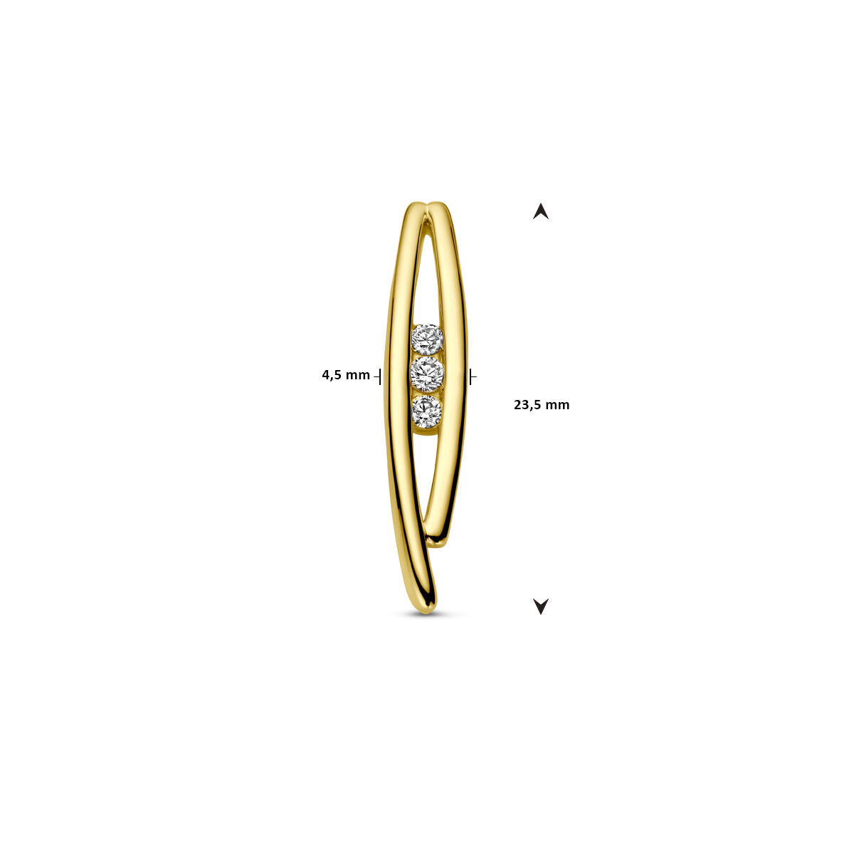 colgante diamante 0.10ct h si oro amarillo 14K
